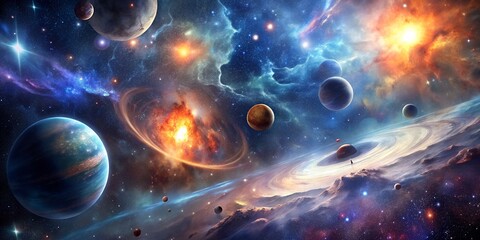 Wall Mural - Universe nebula stars space