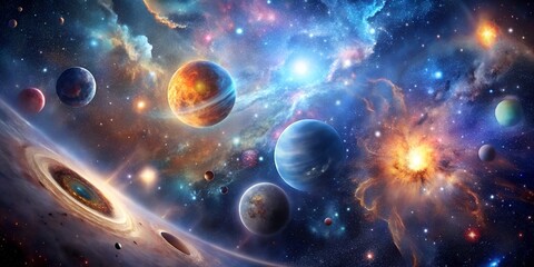 Wall Mural - Universe nebula stars space