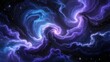 © Arceli - Cosmic nebula swirls in shades of blue purple and black with starry accents