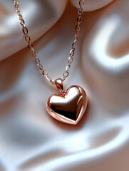 Wall Mural - Romantic Heart Pendant in Luxurious Setting