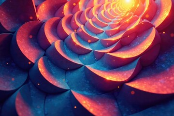 Wall Mural - abstract geometric shapes, infinitely repeating , loop, texture, vibrant