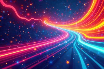 Wall Mural - abstract swirls of color creating a vibrant race track design , abstract, competition, swirl