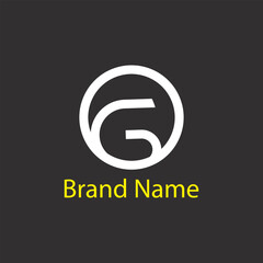 Fototapete - Business logo design concept with a 3D circle shape and technology symbol. OG letter Logo.