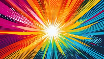 Fototapete - abstract background with rainbow