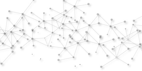 Wall Mural - A beautiful Chaotic abstract line seamless pattern .Technology black illustration . Connected lines with dots .graphic background dots with connections for your design, illustration