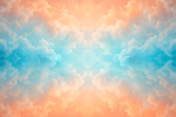 Wall Mural - dreamy pastel cloudscape background illustration