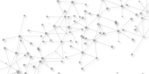 Wall Mural - A beautiful Chaotic abstract line seamless pattern .Technology black illustration . Connected lines with dots .graphic background dots with connections for your design, illustration