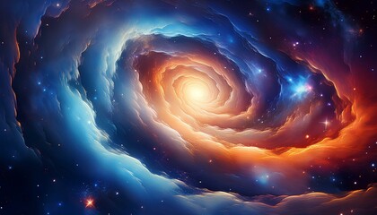 Leinwandbilder - abstract space background illustration. Cosmic nebula in space with a background of stars.