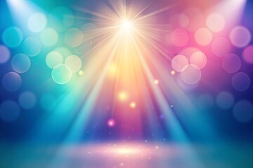Wall Mural - colorful stage lights background with energetic glow