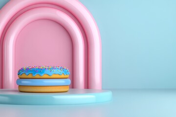 Poster - realistic food advertisement, luxury style, vibrant tone, packaging design, dynamic angles, moody lighting, neon lights, exciting mood, 3D render, isolated white background