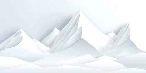 Poster - A mountain range is depicted in white, with the peaks