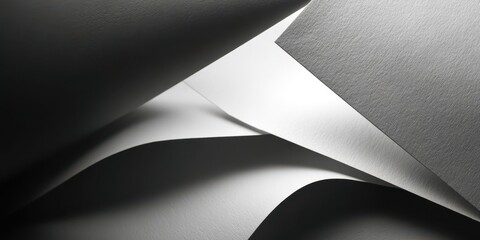 Poster - A white and black striped background with a white and black image in the middle