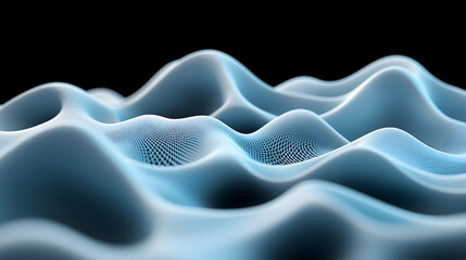 Poster - Abstract Blue Digital Wave Background