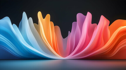 Poster - Abstract Colorful Light Refraction Through Prism