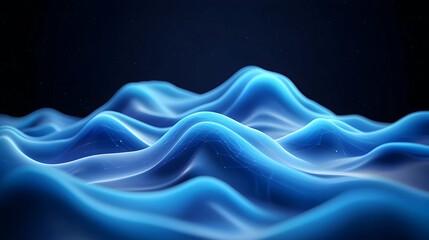 Poster - Abstract Digital Representation of Earth in Deep Blue
