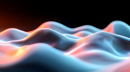 Poster - Abstract Digital Particle Wave Background