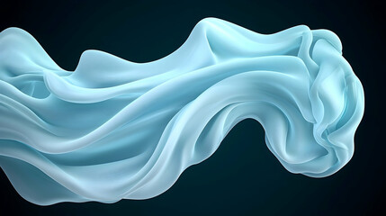 Poster - Swirling Blue Smoke Trail Against Dark Background