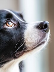Poster - Adorable Close Up of a Dog's Face with Brown Eyes and a Playful Expression : Generative AI