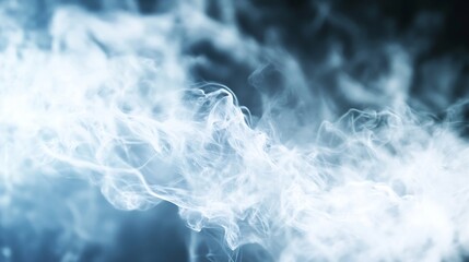 Poster - Abstract swirling smoke in cool tones creating a mystical and ethereal atmosphere : Generative AI