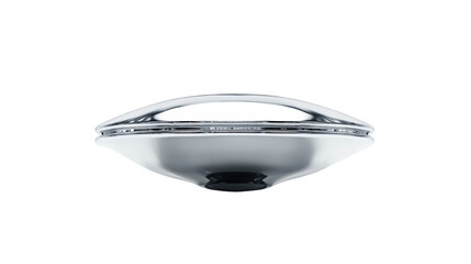 Aufkleber - Elegant chromed metal dome with sleek lines and smooth, reflective surface