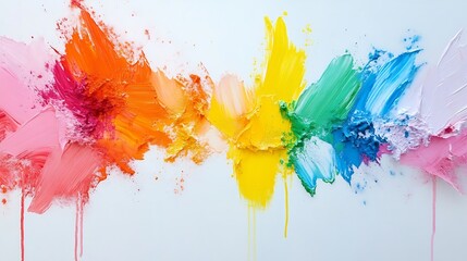 Aufkleber - Vibrant Splashes of Color Representing Abstract Artistic Expression : Generative AI