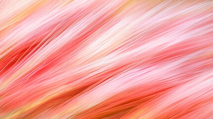 Poster - Abstract image with diagonal lines in shades of pink, orange, and white. The texture is soft and slightly blurry, creating a dreamy effect. The colors blend seamlessly, forming a gentle gradient