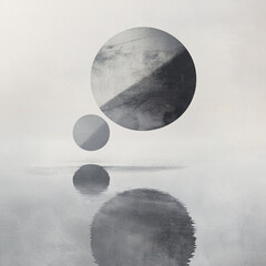 Wall Mural - Modern art exhibition poster for a contemporary