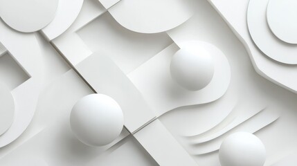 Poster - White corporate abstract background of looping animated gradient geometric shapes.