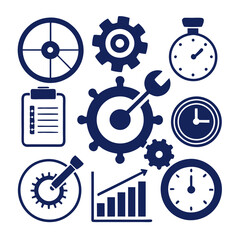 Poster - Productivity and Business Strategy Improvement Concept with Tools