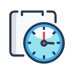 Poster - Calendar and Clock icon, event scheduling, task reminder