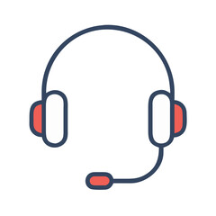 Poster - Customer Service Headset Icon - Support, Call Center