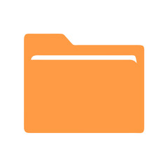 Poster - Orange Folder Icon for Data Organization and Storage