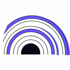 Poster - Soft abstract curves create visually appealing design with clean embossed effect, evoking sense of calm and creativity. Isolate on white background, copy space, commercial use