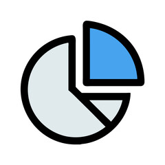 Poster - Blue and Gray Pie Chart on Black Background