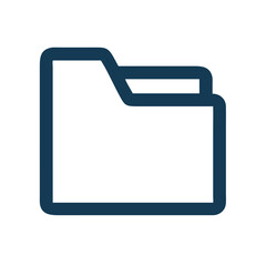 Poster - Blue Folder Icon on Black Background Vector Illustration