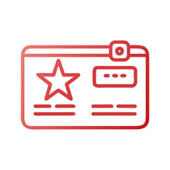 Poster - Webpage or Browser Outline with Star and Text