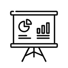 Poster - Presentation Chart with Graph and Pie Chart Icon