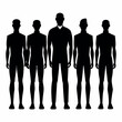 © MohammadMonirul - Eight-fashionable-male-silhouettes some-with-hand.