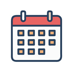 Poster - Colorful Cartoon Calendar Icon Illustration for Planning, Events