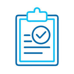 Poster - Completed Checklist with Check Mark on Clipboard Icon