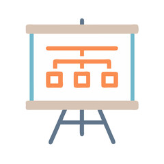 Poster - Hierarchy Presentation on Easel for Business Strategy Planning