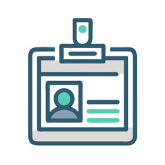 Poster - ID Card Badge Illustration, Access Pass on Black