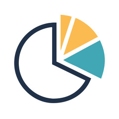 Poster - Colorful pie chart illustration showing business growth concept