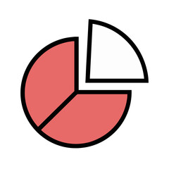 Poster - Pie chart diagram in red and white on black