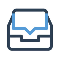 Poster - New message in the inbox icon illustration vector