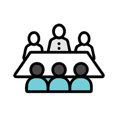 Poster - Leadership team, organizational chart, people on black background