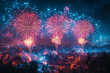 © BACKGROUND GALLERY - Colorful firework over the city