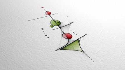 Poster - A unique geometric design with watercolor elements, creating a minimalistic yet eye-catching art piece.
