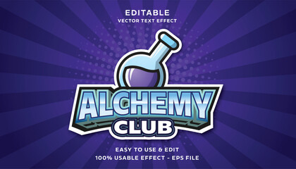 Poster - alchemy club editable text effect with modern and simple style