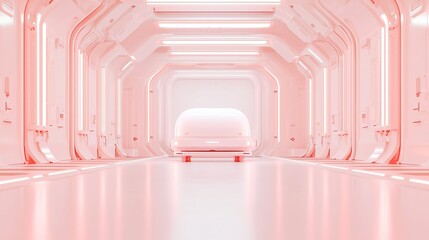 Poster - Mars Warehouse Logistics, futuristic automated guided vehicles move shelves of goods in a high-tech warehouse, red dust-filtering drones enhance efficiency, zero-gravity stabilization ensures safety.
